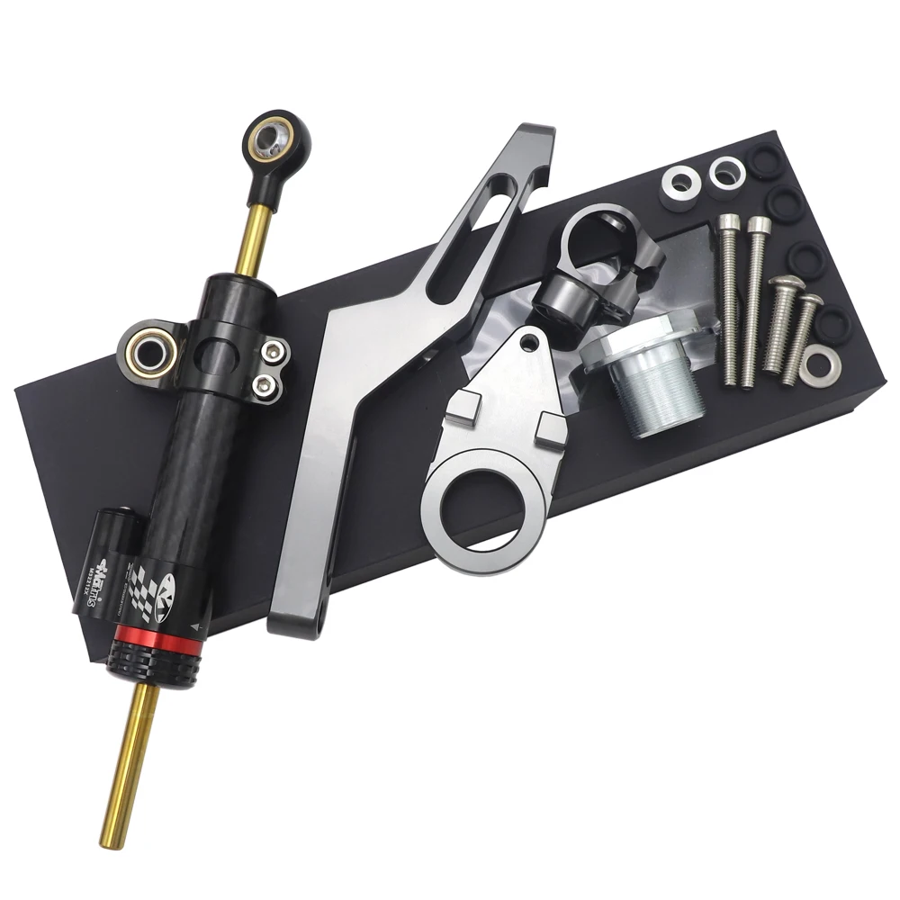 

Motorcycle Accessories Adjustable Steering Damper Aluminum Directional Stabilizer Bracket Mount Kit For Kawasaki ZX6R 2009-2022