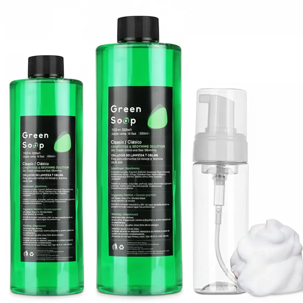 YUELONG Tattoo Green Soap Blue Algae Soap Liquid Foam 40/250/500ml Tattoo Liquid Foam Tattoo Cleaning Accessories Supply
