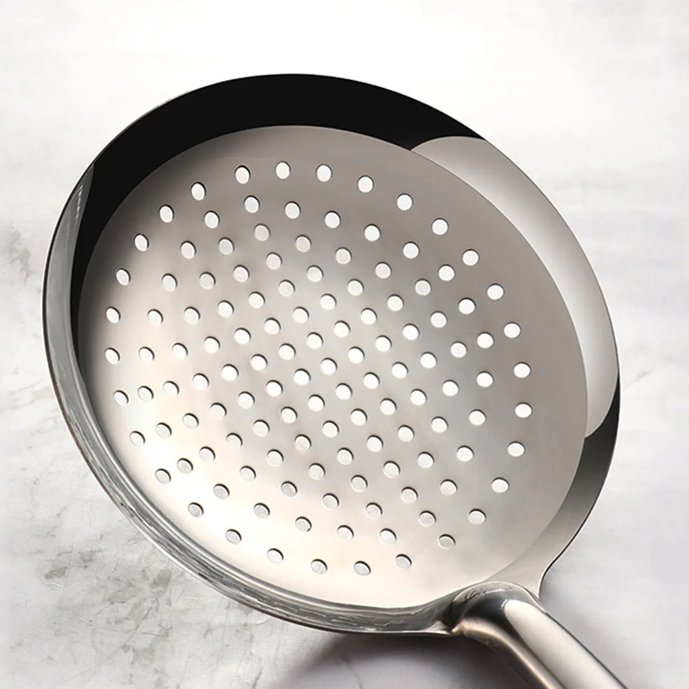 

Stainless Steel Large Slotted Scoop Ladle Food Serving Colander Spoon Long Handle Heat Resistant Oil Filtering Kitchen