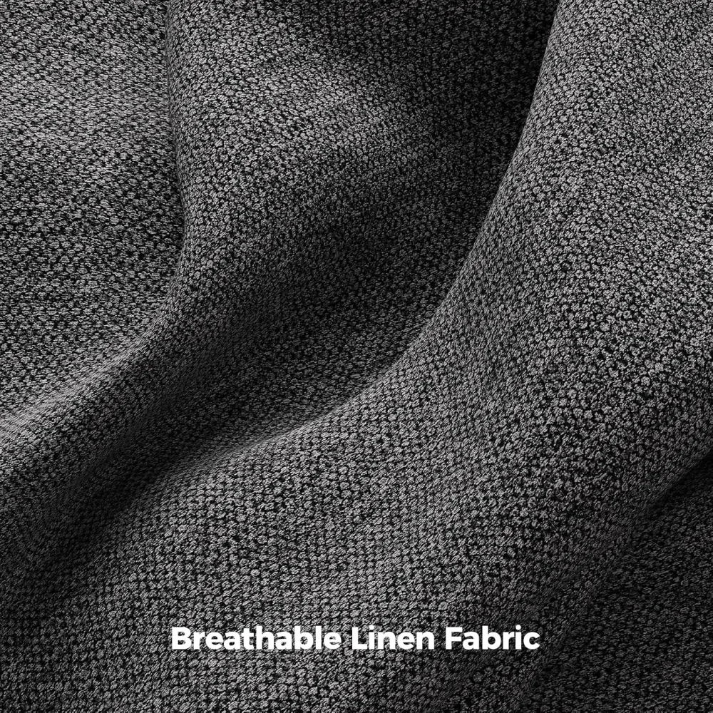 أريكة حديثة بثلاثة مقاعد من منتصف القرن، 91 لوسون، مقاعد عميقة للغاية، كبيرة الحجم، رمادي داكن لغرف المعيشة والصالات #5