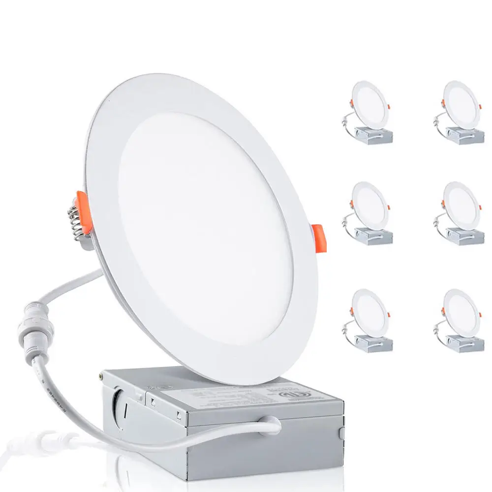 

Local Warehouse 6 Pack 6 Inch 12W 5CCT Ultra-Thin LED Recessed Ceiling Light , 2700K/3000K/3500K/4000K/5000K Selectable