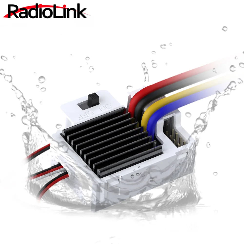 Radiolink Waterproof Brushed ESC COOL 9030 90A Speed Controller with 5.5V/3A 7.5V/3A BEC for Traxxas SCX10 HSP Car Boat Crawler