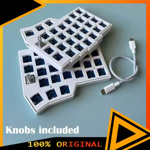 Borne Corne 4&times;6 Layout 2Knobs Split Keyboard VIAL58 Ergonomics Hot-swap Mechanical Keyboard QMK Vial Wired Custom Gamer Keyboard