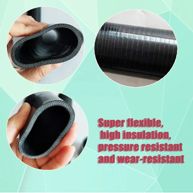 ID16-200mm blackstraight silicone intercooler tube, coolant hose length optional, high temperature and high pressure hose can be