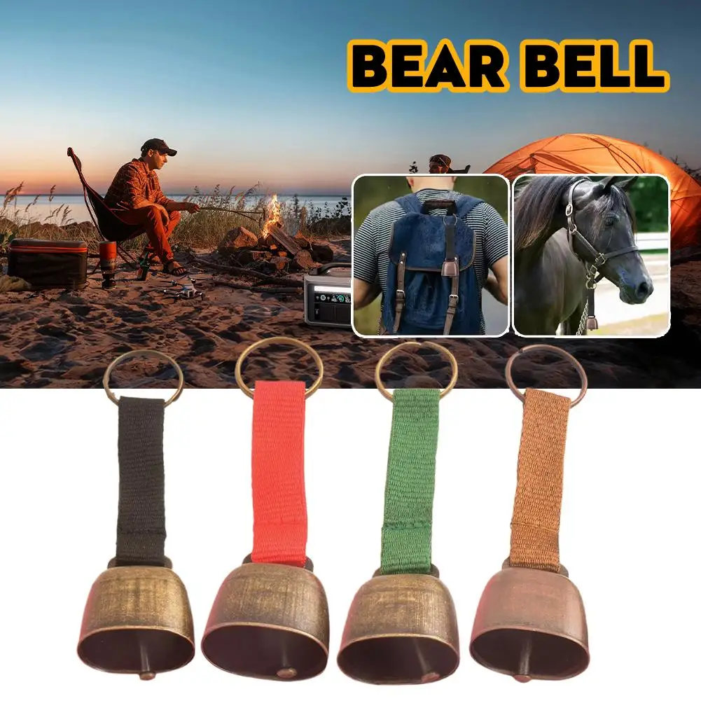 Outdoor Avoiding Driving Bear Bell Camping Ambiance Wind Pendant Pet Bells Chime Bell Accessories Hiking Keychain Reminder B7Z3