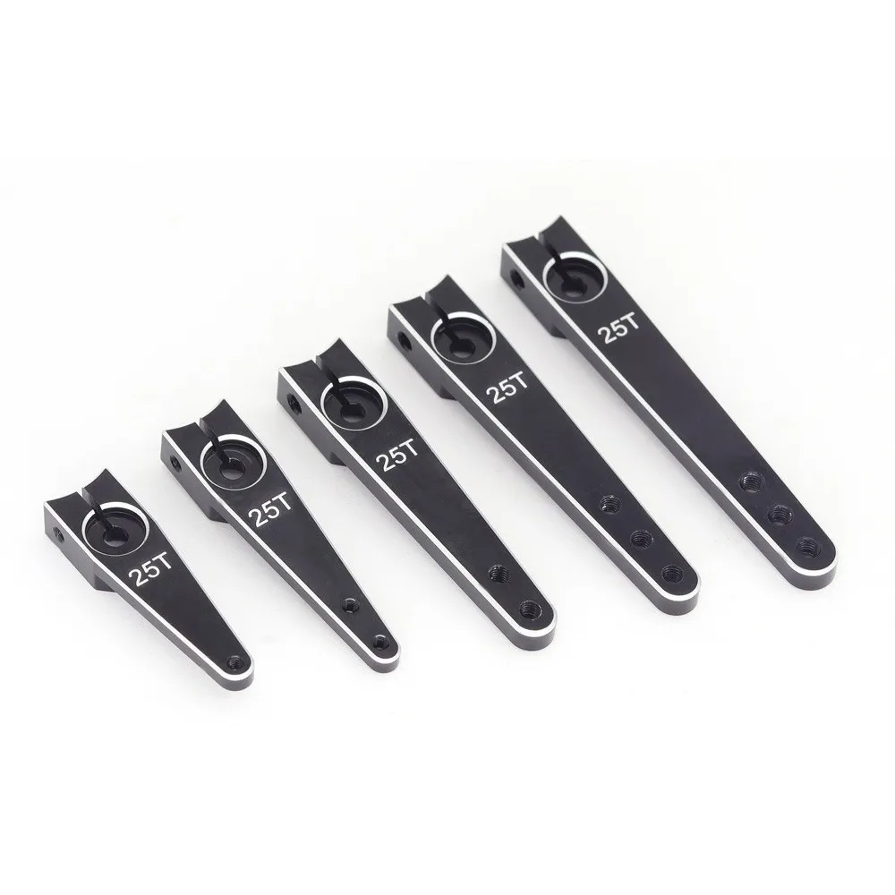 New Aluminum Alloy CNC Servo Arm 25T Red Black Servo Swing Arm 1/1.25/1.5/1.75/2 Inch Durable RC Upgrade Parts for RC Airplane