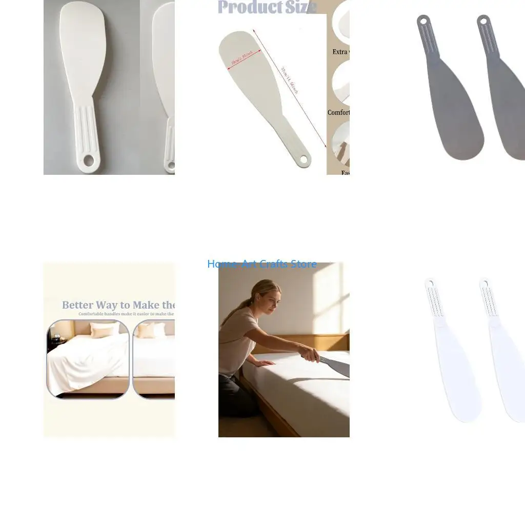 Y3NA 2Pcs Ergonomic Long Bed Maker Bed Sheet Tucking Paddle Mattress Lifter Tool Easier Bed Sheet Change Helper