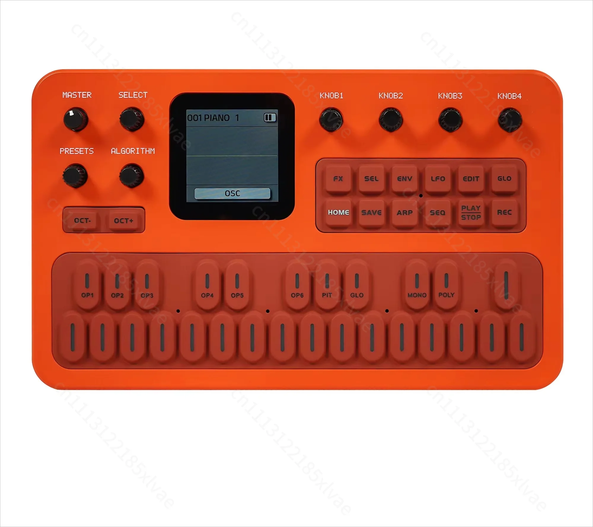 Portable FM Synth Guitar Pedal M-Vave FM1, 6-Operator 32 Algorithms 128 Presets, Built-in Speaker, 12H Rechargeable Battery