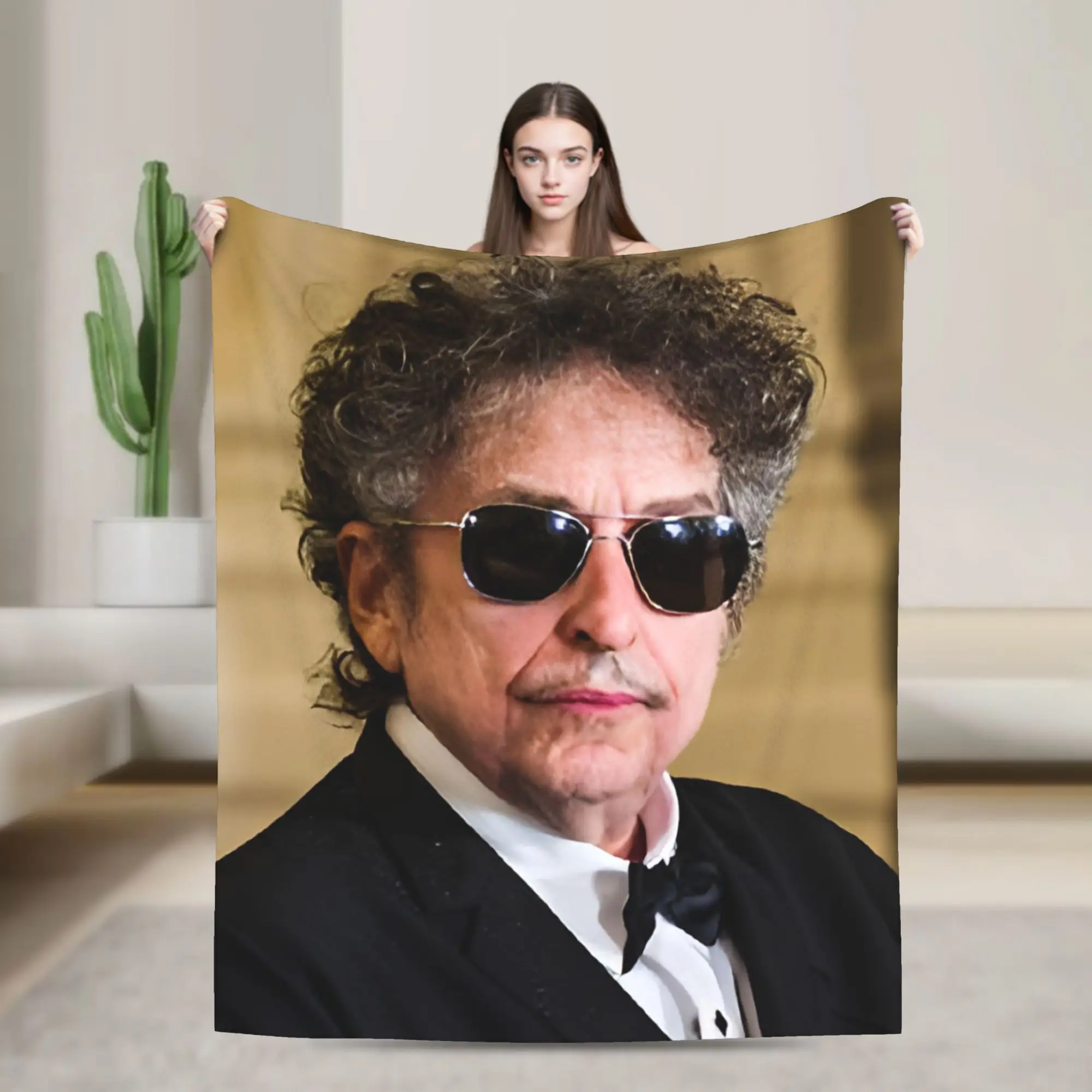 Bob Dylan Singer Throw Blanket for Couch  Soft Fuzzy Plush Blanket 50x60 Inches Multi-size Bedspread for All Seasons