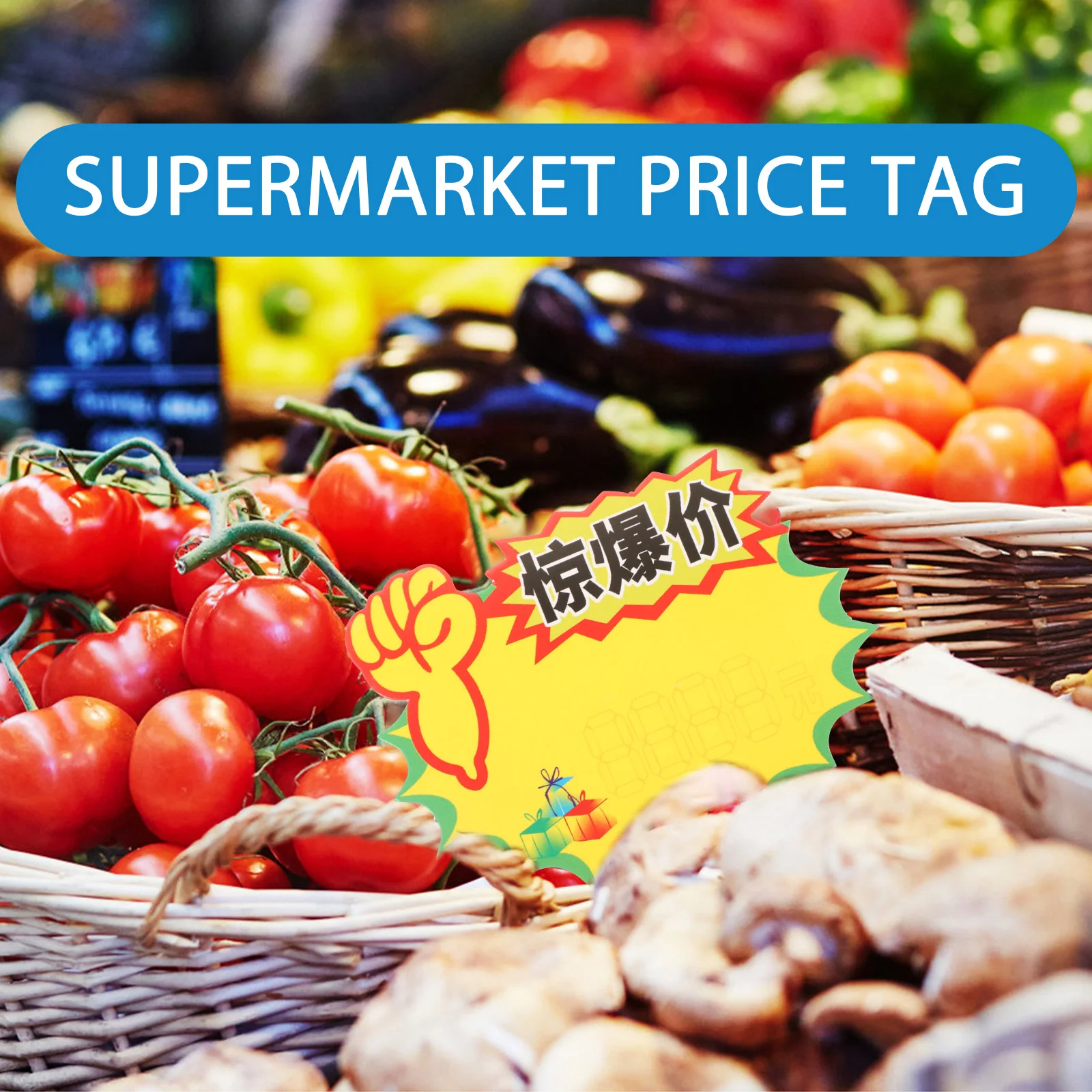 

100pcs Price Tags Retail Labels Blank Decorate Practical Signs Supermarket Fruit Vegetable Display Tags High Grade Paper