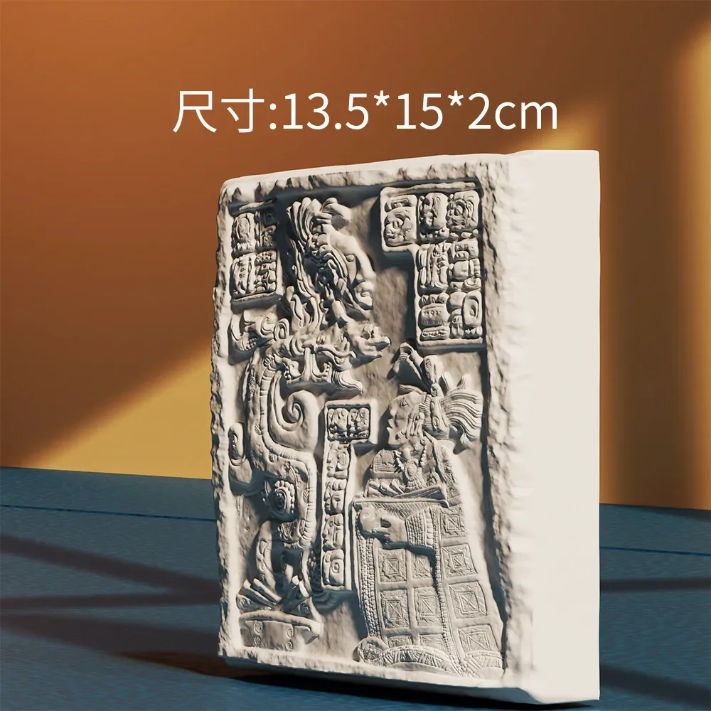 Maya Civilization Relief Painting Art Aromatherapy Plaster Statue Sculpture Decorative Ornament Gift
