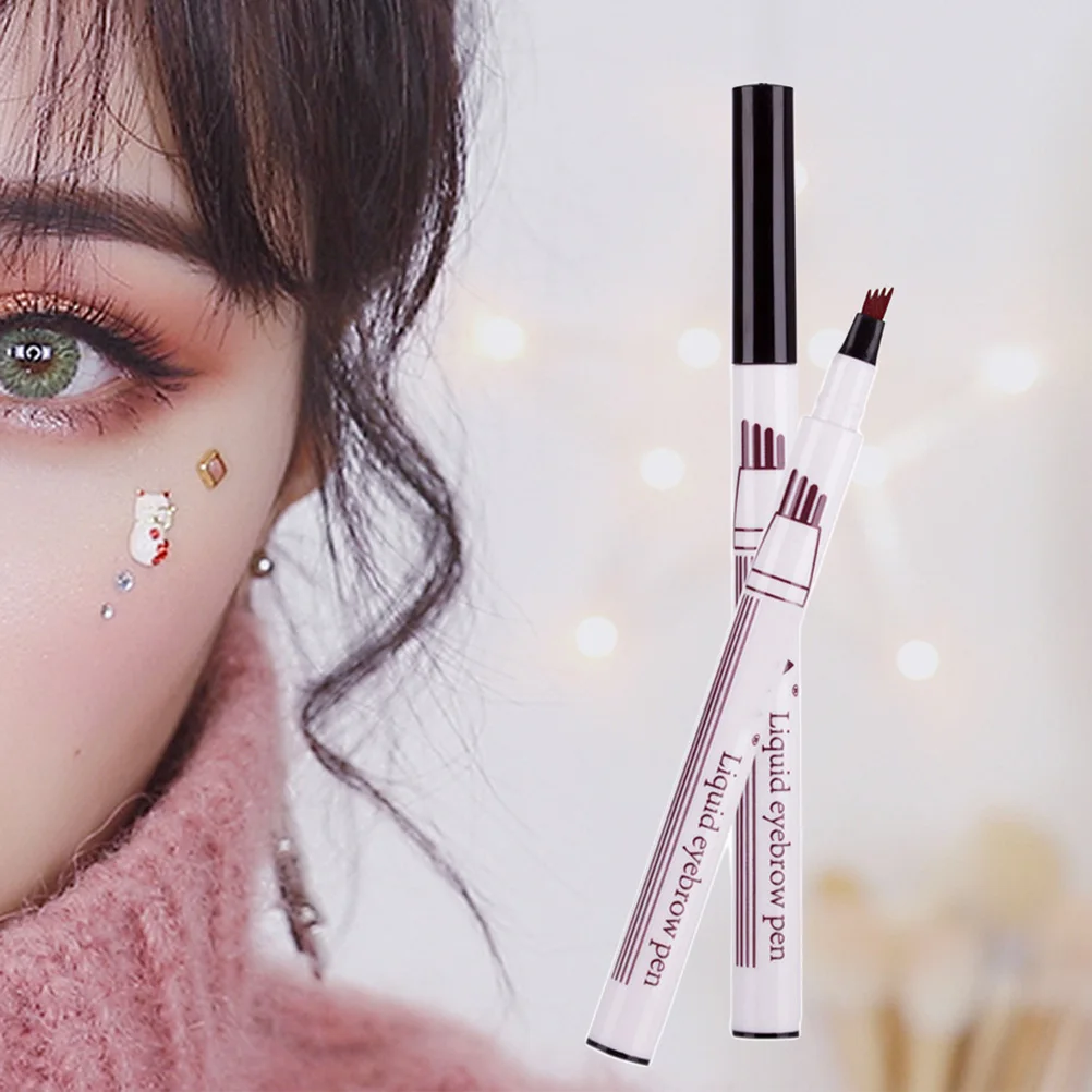 

Waterproof Eyebrow Pencil Precise Tips for Women Dark Color Liquid Pen Sweat Proof Quick Drying Long Lasting Eyebrow Makeup Tool