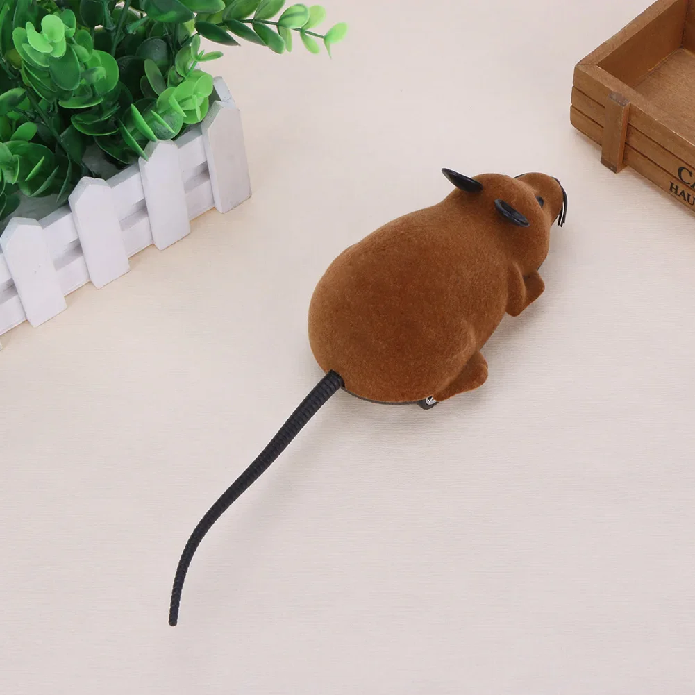 Wireless Plush Rat Electronic Mice Pet Remote Control Interactive Cat Mechanical Motion Kitten Rat Toy for Home Pets