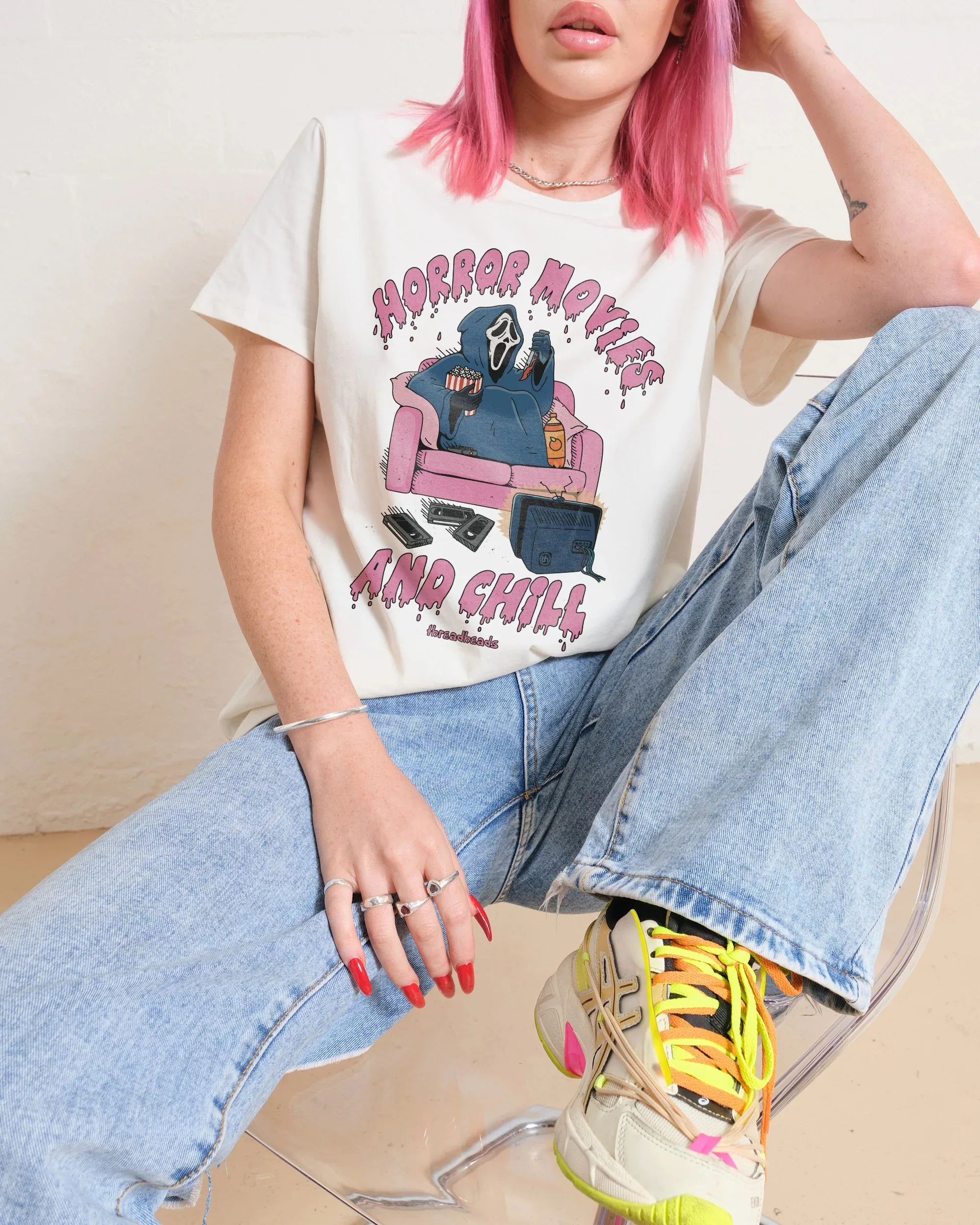 

Забавные фильмы ужасов и хлопковая футболка с рисунком для модных нарядов и жутких любителей, футболка на Хэллоуин, День всех святых