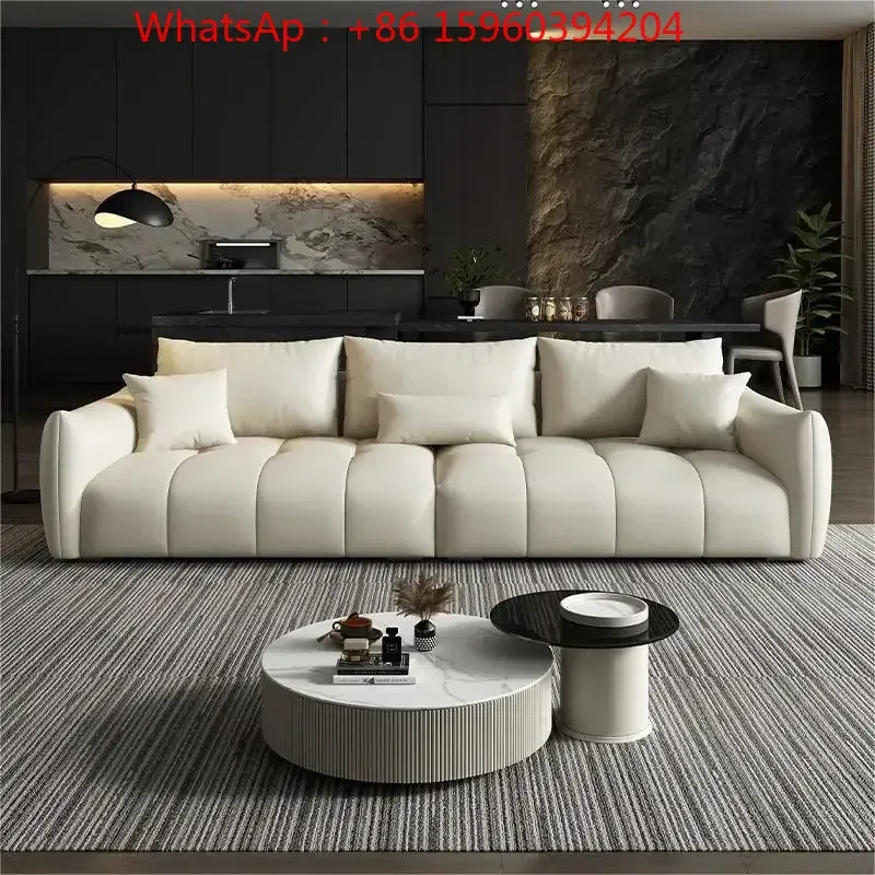 Italian cream style net red fabric sofa living room cat scratch cloth small apartment matte cloth three-position straight sofa