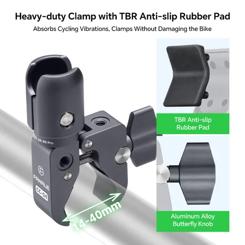 Imagen 2 del producto FANAUE-soporte para teléfono móvil de motocicleta, abrazadera para manillar, Base de cabeza de bola, cámara deportiva, desmontaje rápido, antirrobo