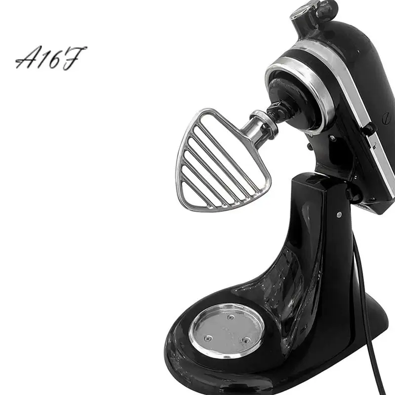 

A16F-For Kitchenaid 4.5-5QT Tilt Head Stand Mixer Pastry Beater & Secure Fit Pouring Shield Attachment Stainless Flat Beater, Du