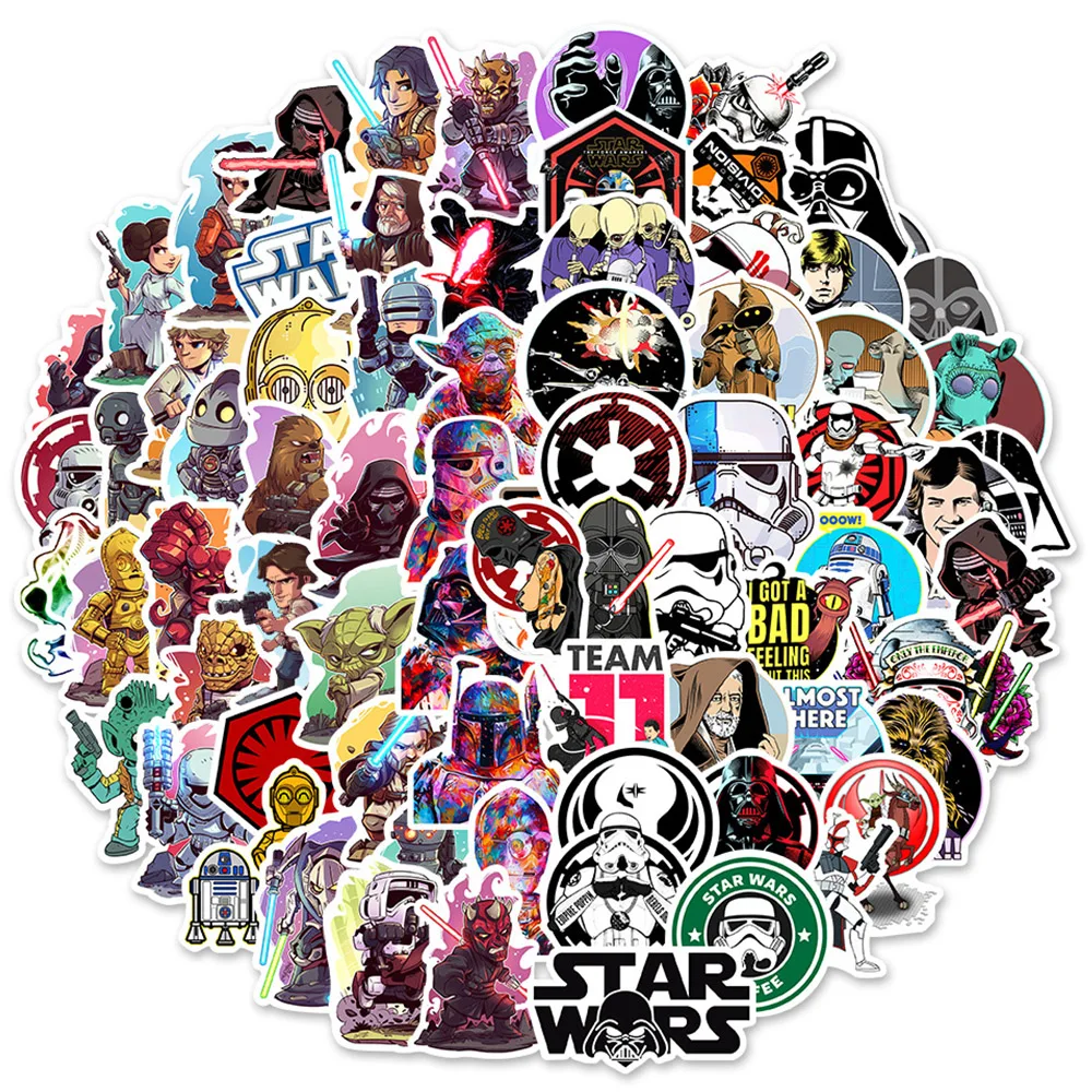 10/30/50/100pcs Disney Star Wars Movie Stickers DIY Laptop Skateboard Phone Cartoon Graffiti Sticker Cool Decals Kids Toys Gift