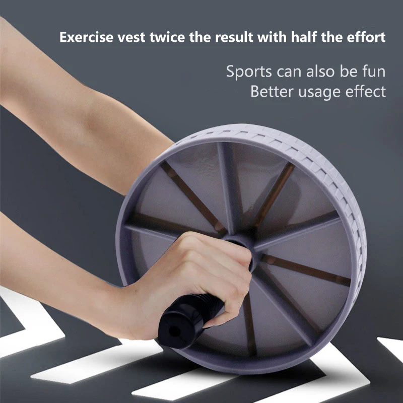 1Pc Abdominal Wheel Strong Load Bearing Non-slip Roller Strengthen Muscle Exercise Equipment Fitness Training Home Use Silent