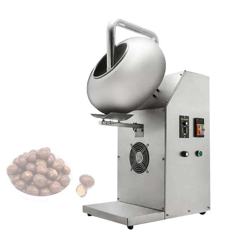 

Multi-functional Almonds Chocolate Coating Machine Peanut Vertical Hot and Cold Air Sugar Coating Pan Machine