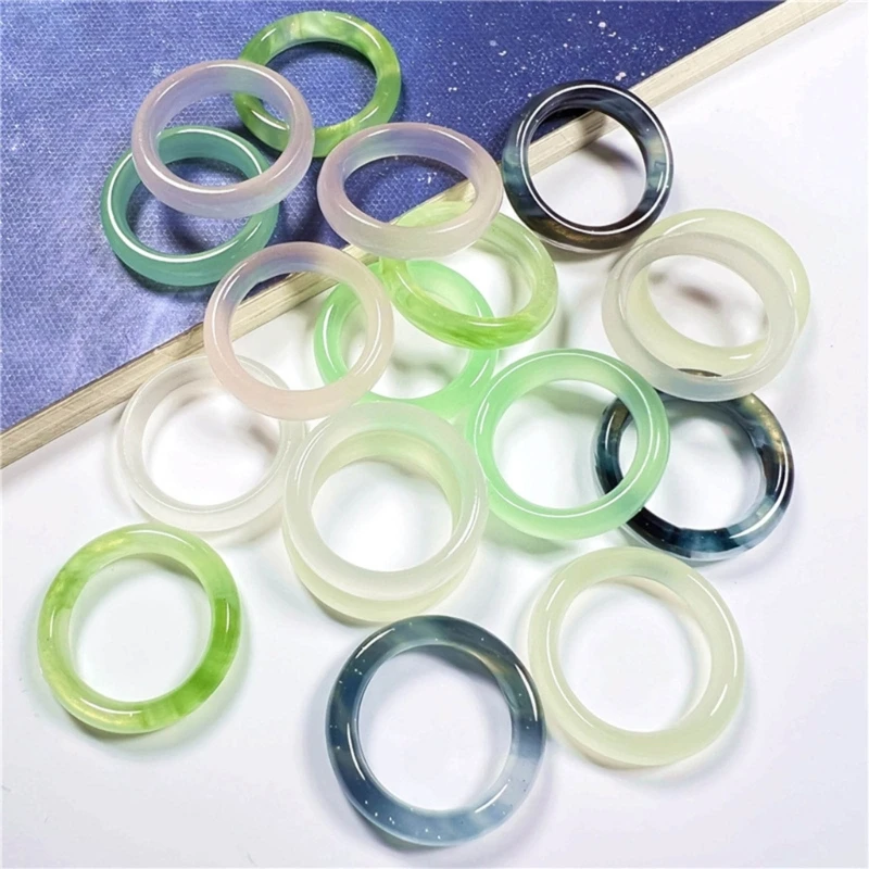 Acrylic Imitation Rings Fashion Stackable Ring Party Jewelry