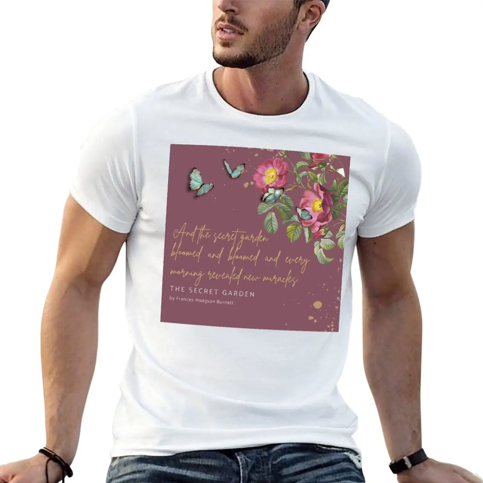 Les miracles du jardinage - Citation de The Secret Garden de Frances Hodgson Burnett T-shirt graphique pour homme