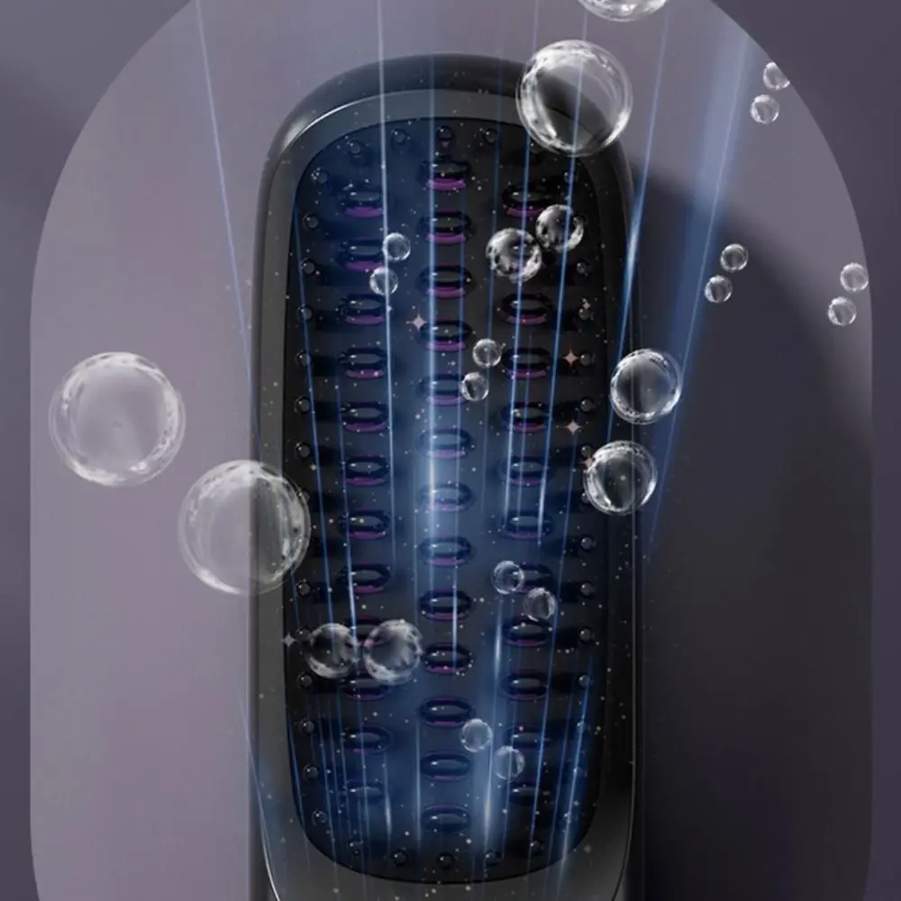 

3 Temperature Settings Electric Hair Straightener Brush Anti-Scald Protection Dual-Function Operation Heating Comb Portable