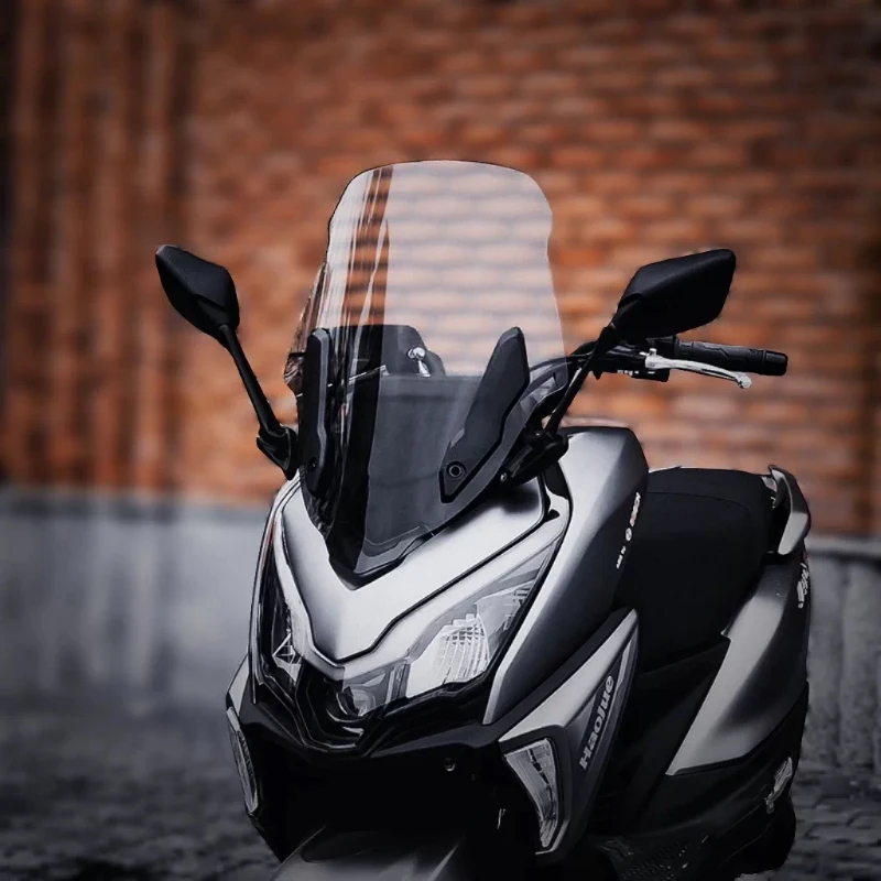 For 2023 Haojue ADX125 Modification Windshield Rearview Mirror Moves Forward Windproof Rainproof Suitable with decorative strip