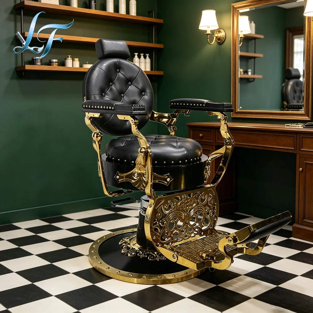 Hydraulic Lift Reclining Rotatable Salon Chair Heavy Duty Furniture For Beauty Salon Hair Cutting Studio