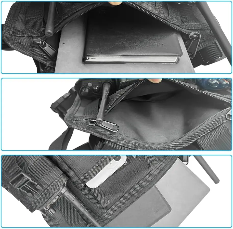 Fashion Vest Bag Tactical Backpack Oxford Chest Bag Outdoor Sports Water-Resistant Large Capacity Cycling Running Backpack Bag