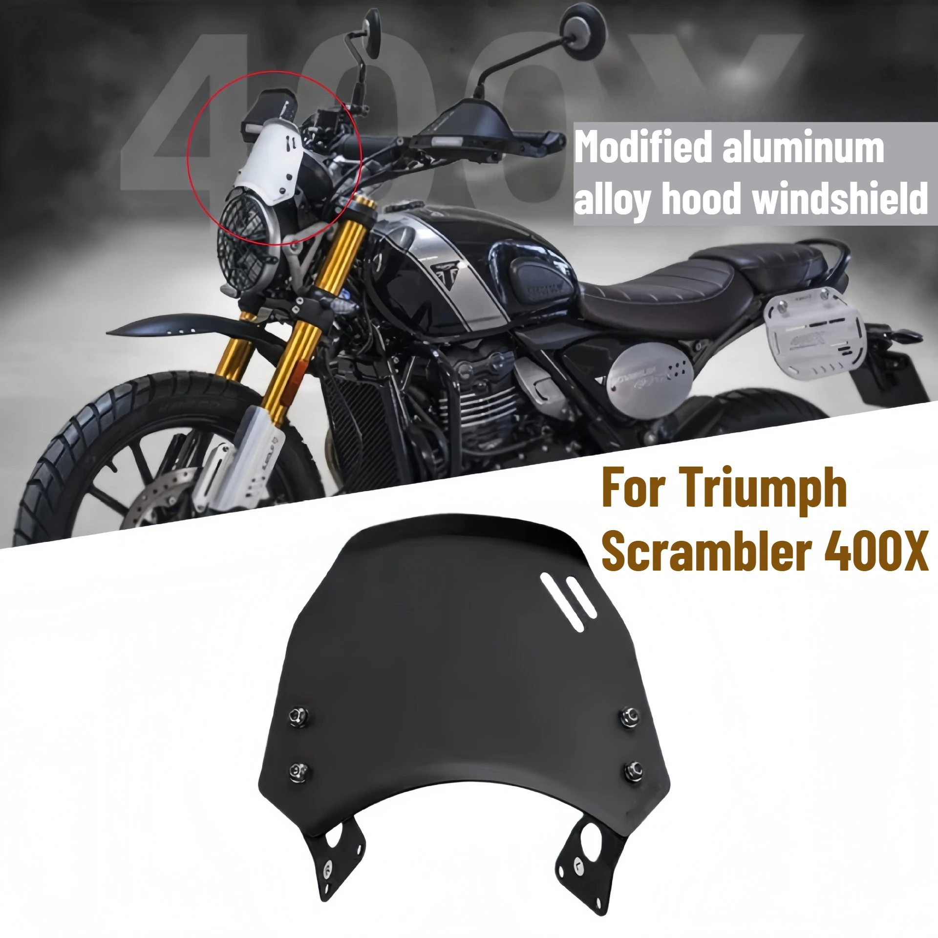 

Ветровое стекло для мотоцикла Triumph Scrambler 400X, защитный экран, аксессуары для мотоциклов