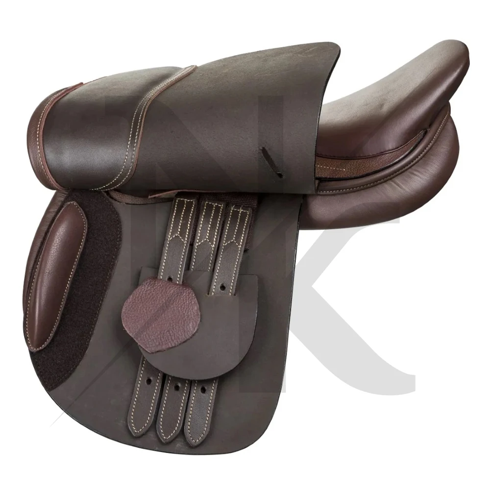 High Quality Customizable Soft Natural Leather Equestrian Saddle British Horse Racing Products