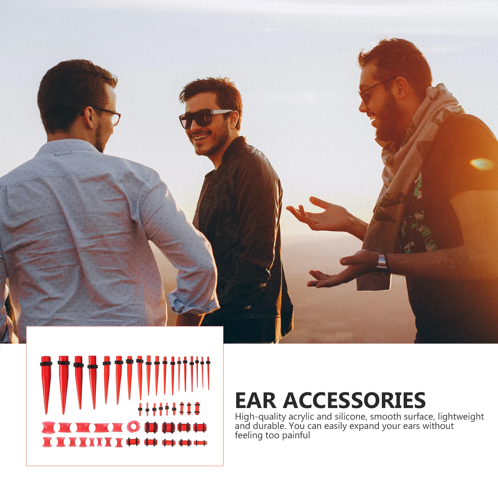 

50 шт. украшений для пирсинга ушной раковины из акрила, безопасных для кожи, долговечных, для вечеринок, банкетов, подарков