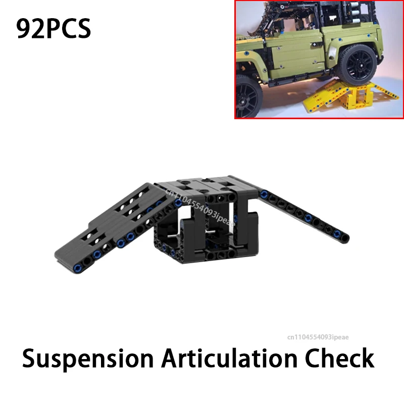 MOC سحب الثور بار قضيب القطر أضواء وصلة طوي جاك اللبنات للمدافع 42110 ترقية مقطورة لتقوم بها بنفسك الطوب لعبة أطفال هدية