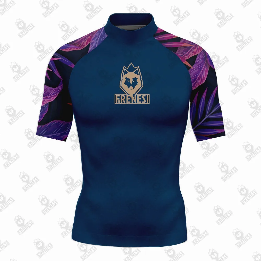 Frenesi férfiak Szörfdeszka shirts Rövid távú Ingujj Tömített swimwear UV védelem vize sportok Úszás floatsuit búvárkodás tops ökölvívó Póló