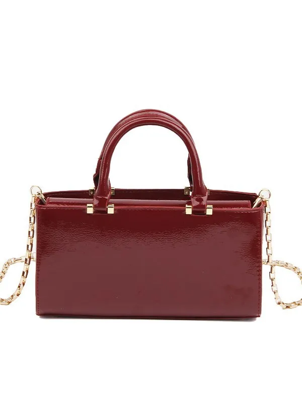 

Высококачественная модная женская сумка, новинка 2025 года, красная сумка через плечо с цепочкой через плечо Briti Sle из искусственной кожи, большой размер