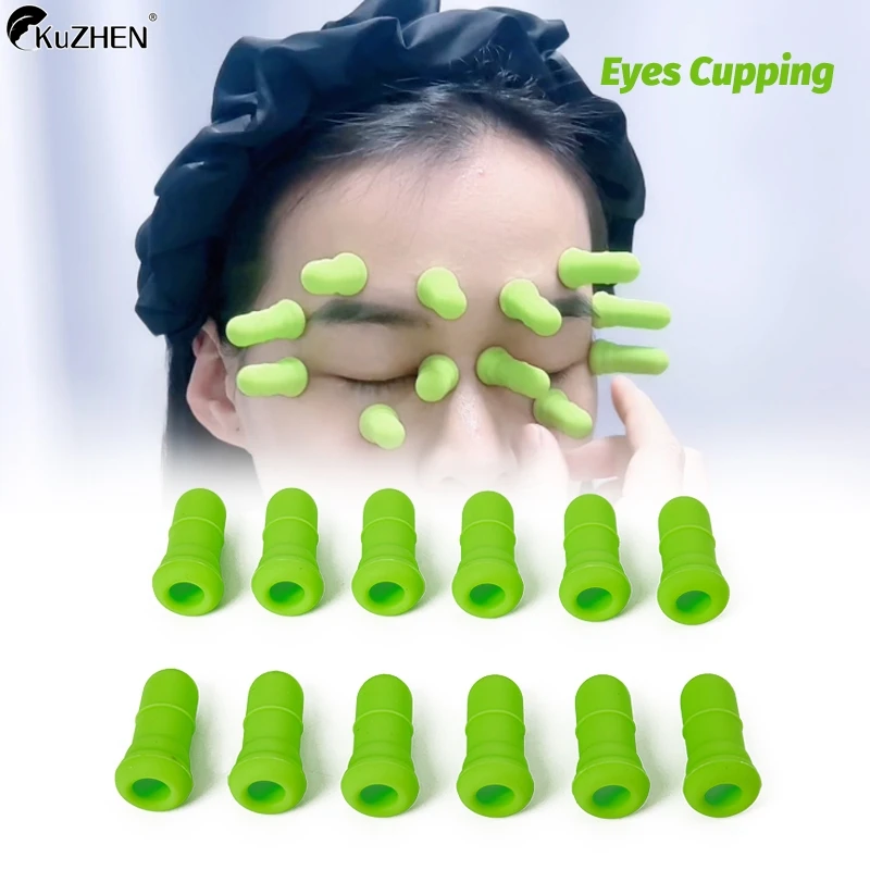 Silicone Vacuum Cupping Massage Jar Anti Cellulite Massage Facial Suction Cups Face Neck Lift Skin Scraping Gua Sha Anti Wrinkle