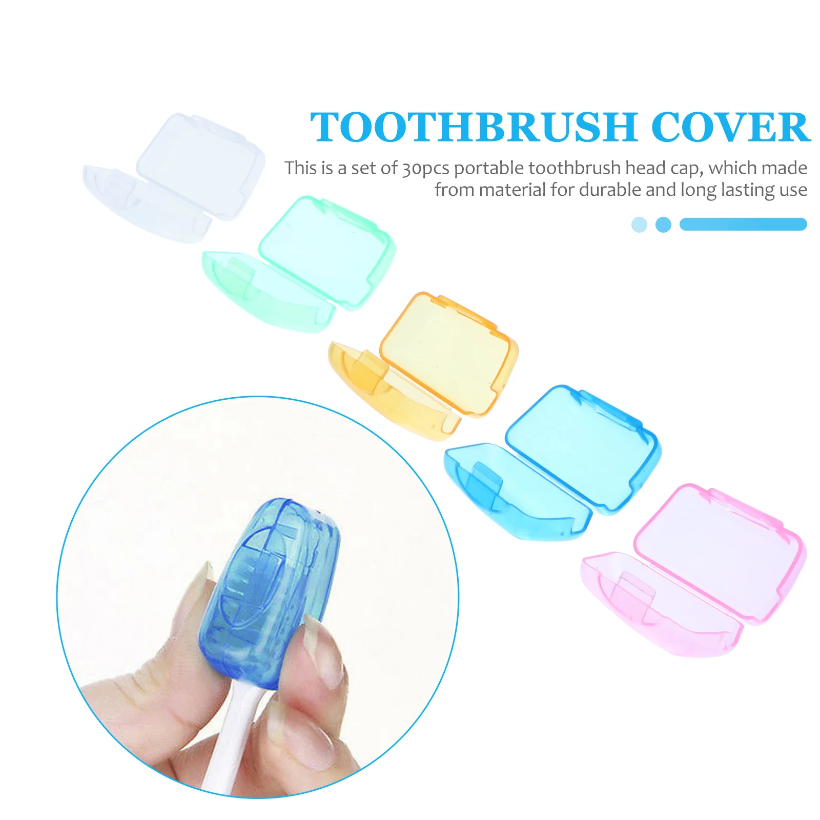 30 pçs portátil plástico escova de dentes capa protetora à prova de poeira tampa de armazenamento viagem ao ar livre acampamento titular escova de dentes