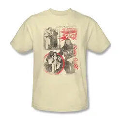 Bettie Page T-shirt men's regular fit cotton beige graphic tee pag639   Tees High Quality 100%Cotton Short Sleeve