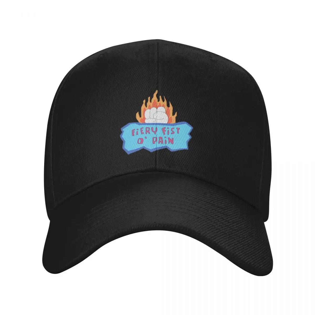 Glove World: Fiery Fist O' Pain Baseball Cap Hat Baseball Cap Rave Trucker Cap Mens Tennis Women's