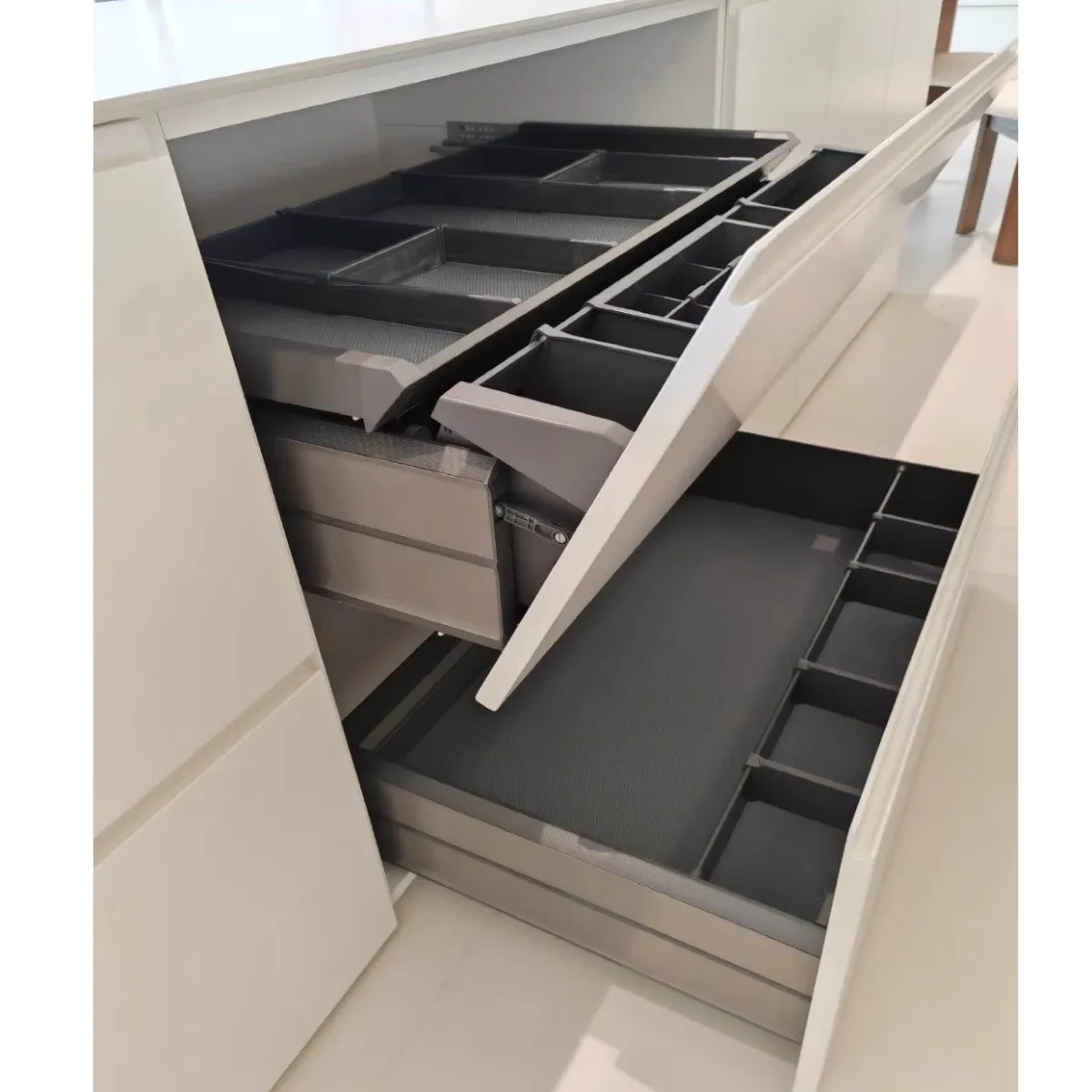 

Kitchen storage Easy pumping pot Tilt pumping basket cabinet Double drawer type