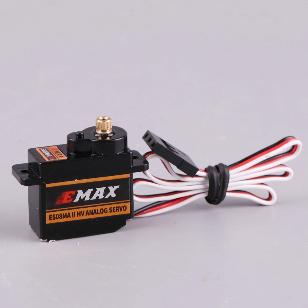 EMAX ES08MA II HV 12G Servo analogico ad alta tensione con ingranaggi metallici per auto da barca aereo elicottero RC - Servo telecomandato universale