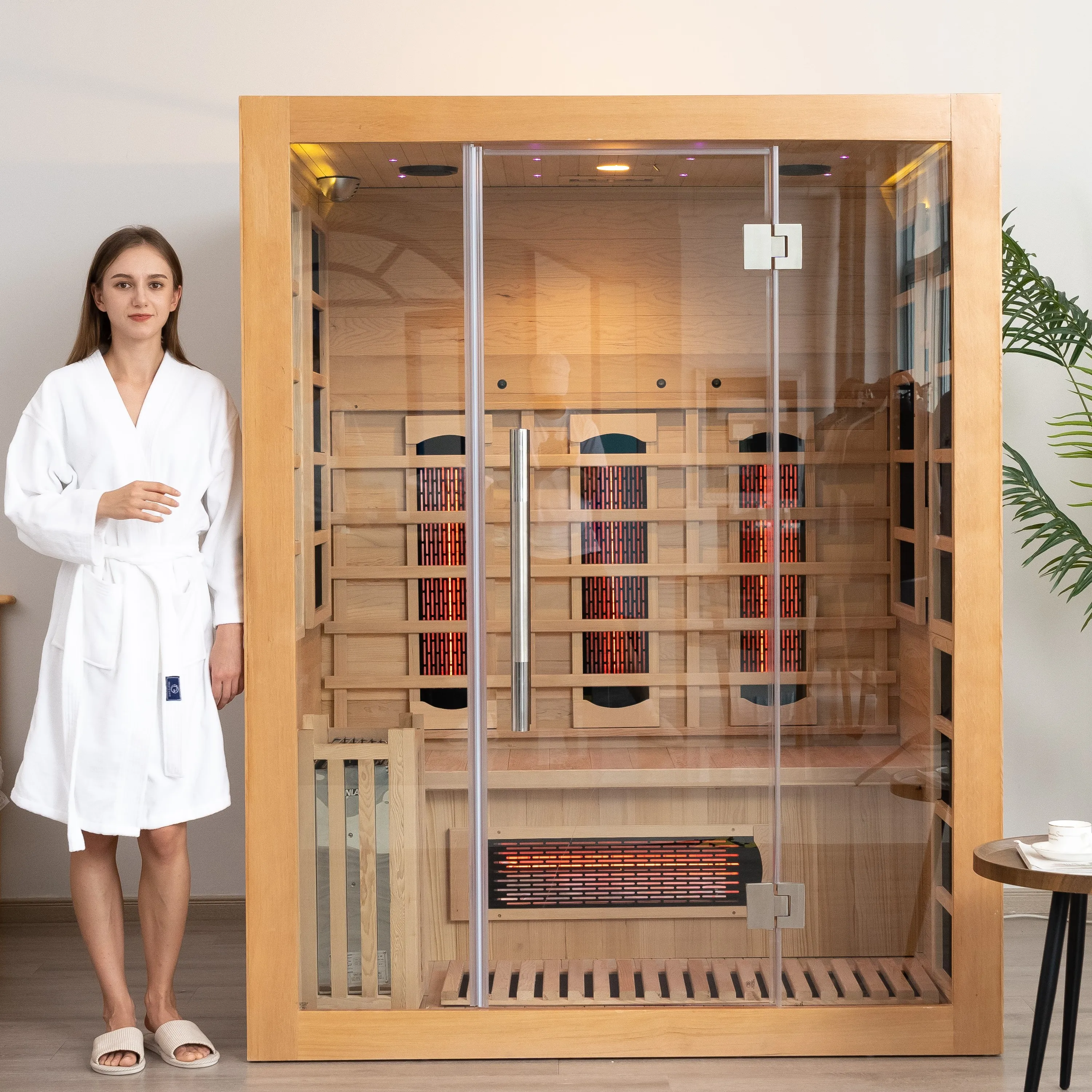 4 Person Sauna Home Steam Sauna Double System And Far Infrared Sauna Room