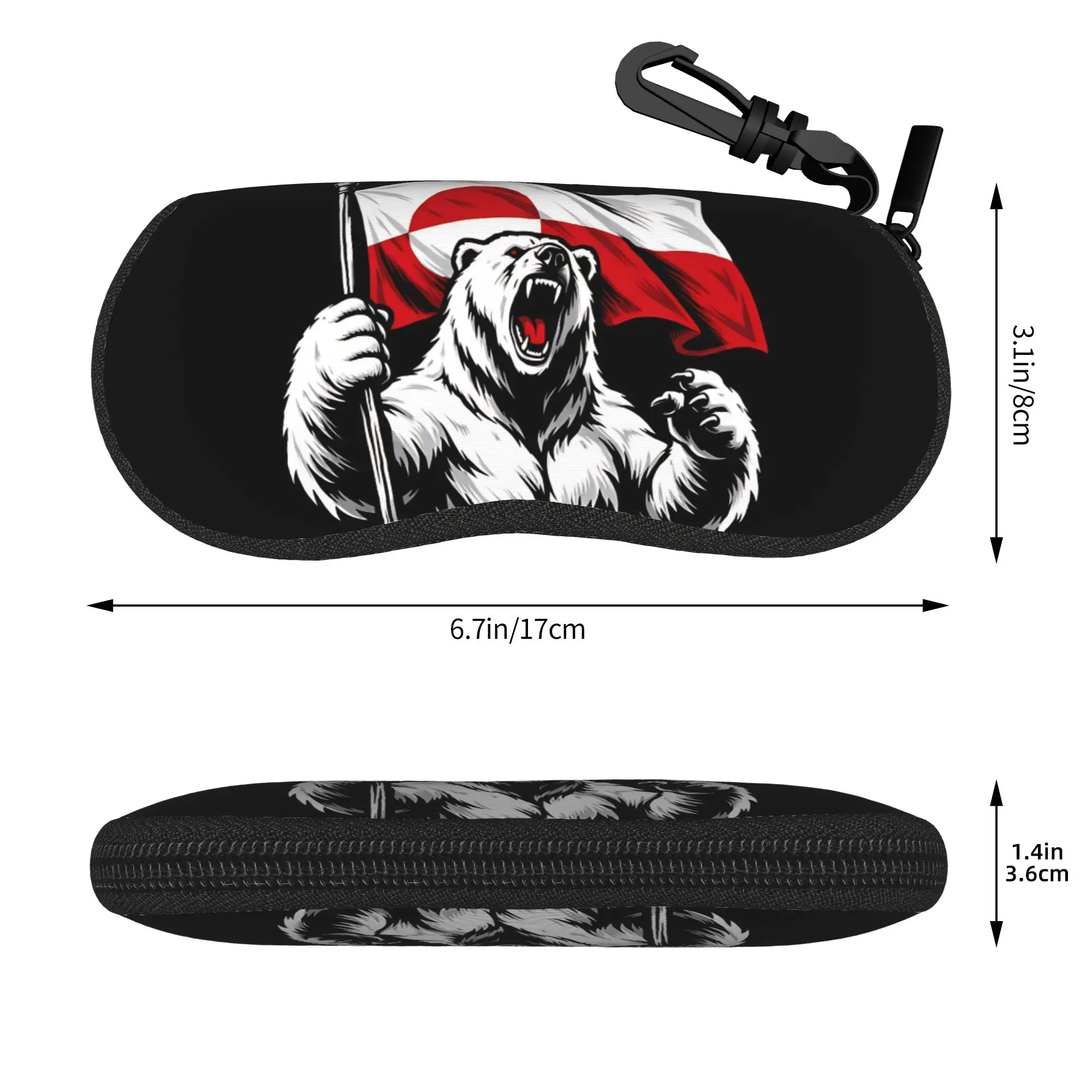 

Greenland Not for Sale Greenland Flag Glasses Case Girl Portable Accessories Eyewear Storage Box Protector Eye Contacts Case