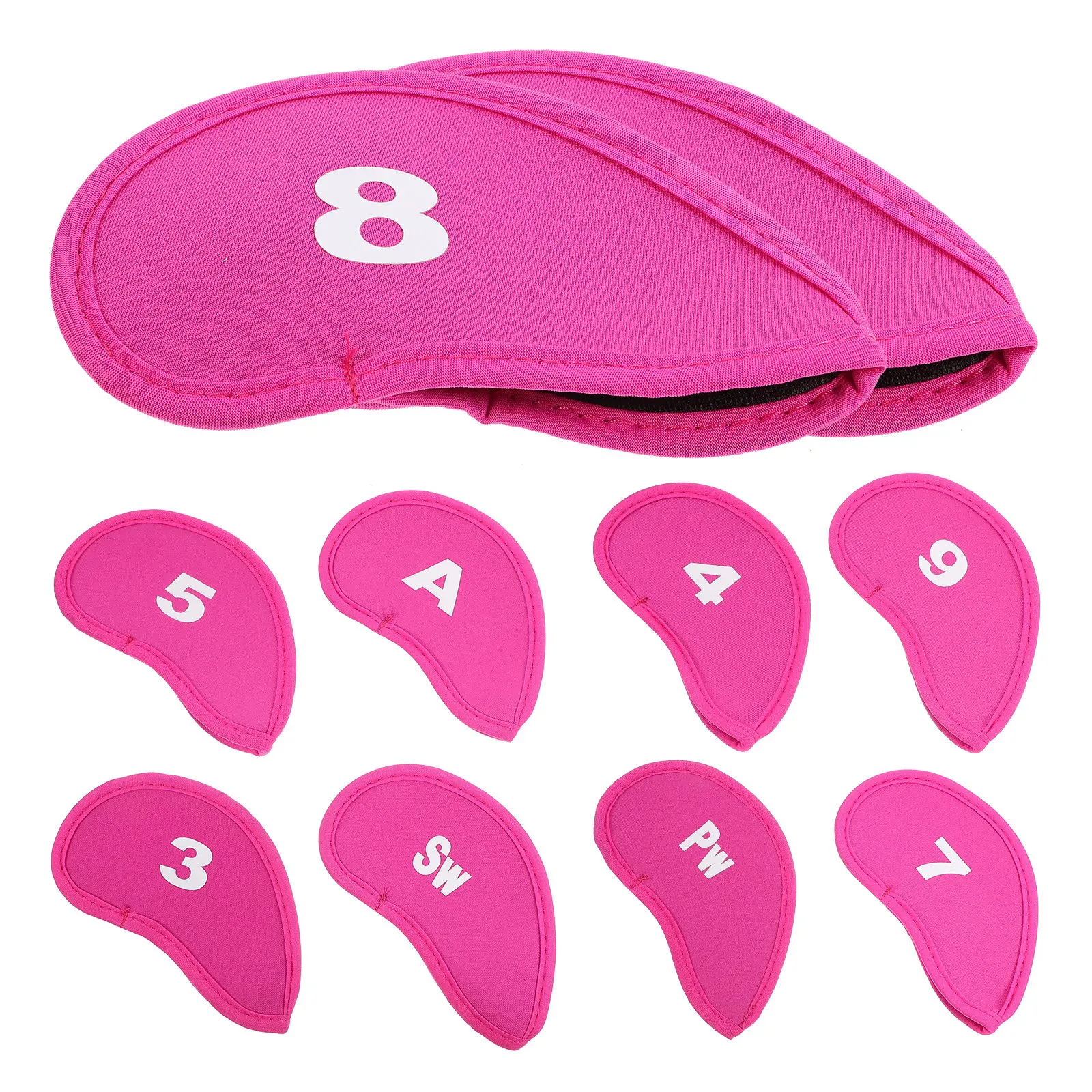

10Pcs Golf Club Head Covers Iron Head Sleeve Portable Protective Club Cover Breathable Thickened Fabric for Outdoor Travel Golf