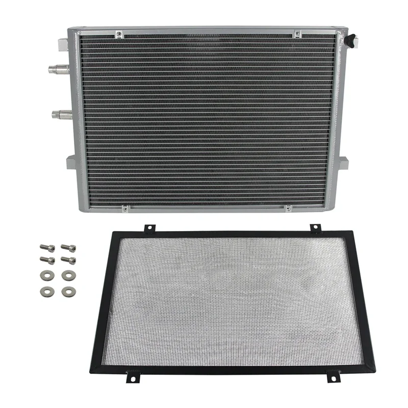 

Competition Exchanger Radiator Front Mount Heat For 15-19 BMW M2C M3 M4 F80 F82 F87 S55 3.0L + Cover Black/Silver