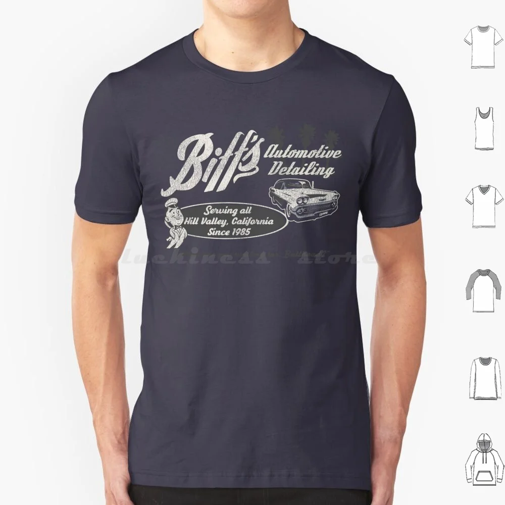 Biff's Auto Detail Back To The Future, desgastado Camiseta de algodón para hombre y mujer, camisa con estampado de "Back To The Future", Ucs Llc y Amblin