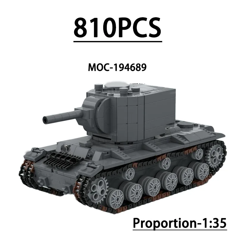 

MOC-194689 Building Block Heavy Tank 1:35 Model Ornament 810 Pieces Children's Educational Birthday Christmas New Year Toy Gift
