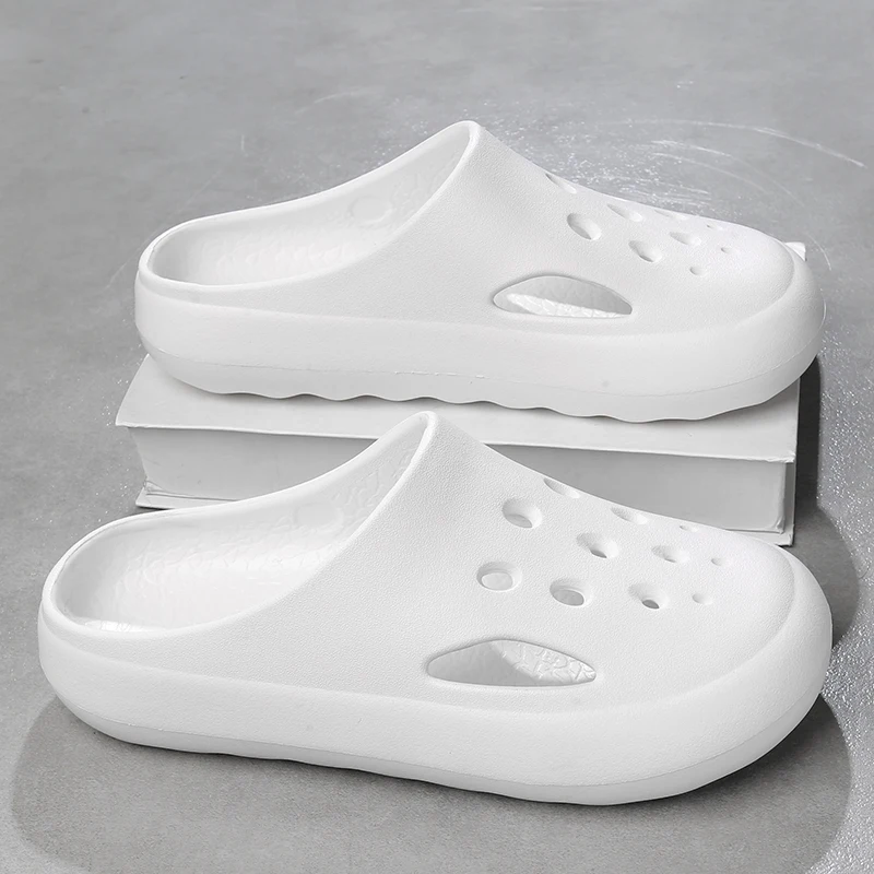 Fashion Sandals Hollow Platform Clogs EVA Cushion Slides Anti-odor Outdoor Beach Slippers Walking Sandals Men Women Size 36-47