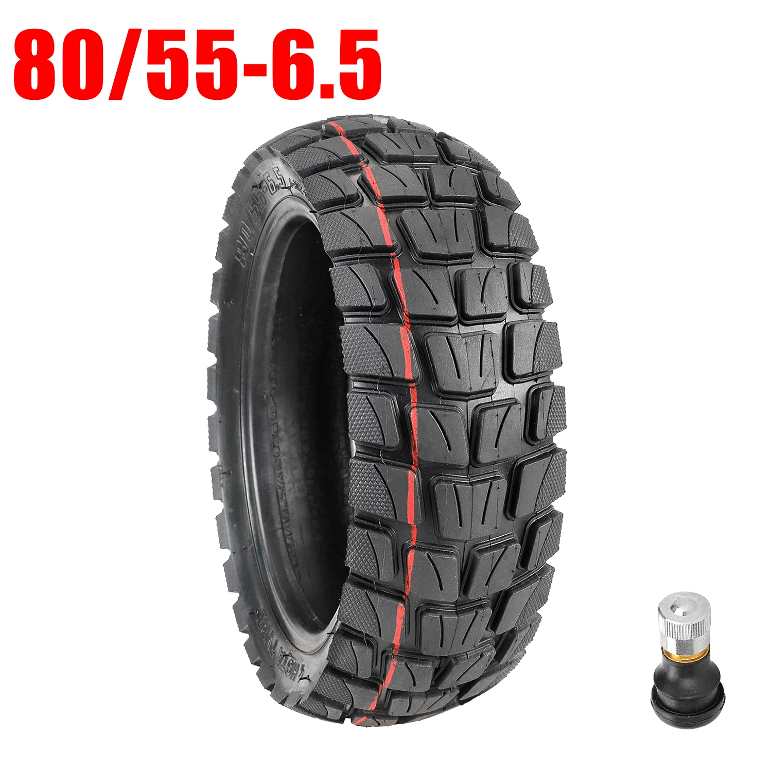 80/55-6.5 Tubeless Tire Thickened Off-road Tire For 10 Inch Electric Scooter Rubber Tire Front with Rear Wheel Replacement Parts